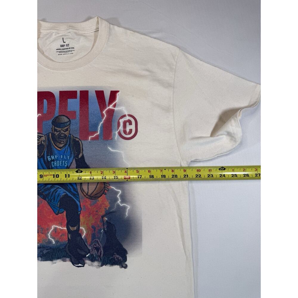 Grp Fly Basketball Lightning Graphic T-Shirt Men’s Large Blue Red Streetwear View 6